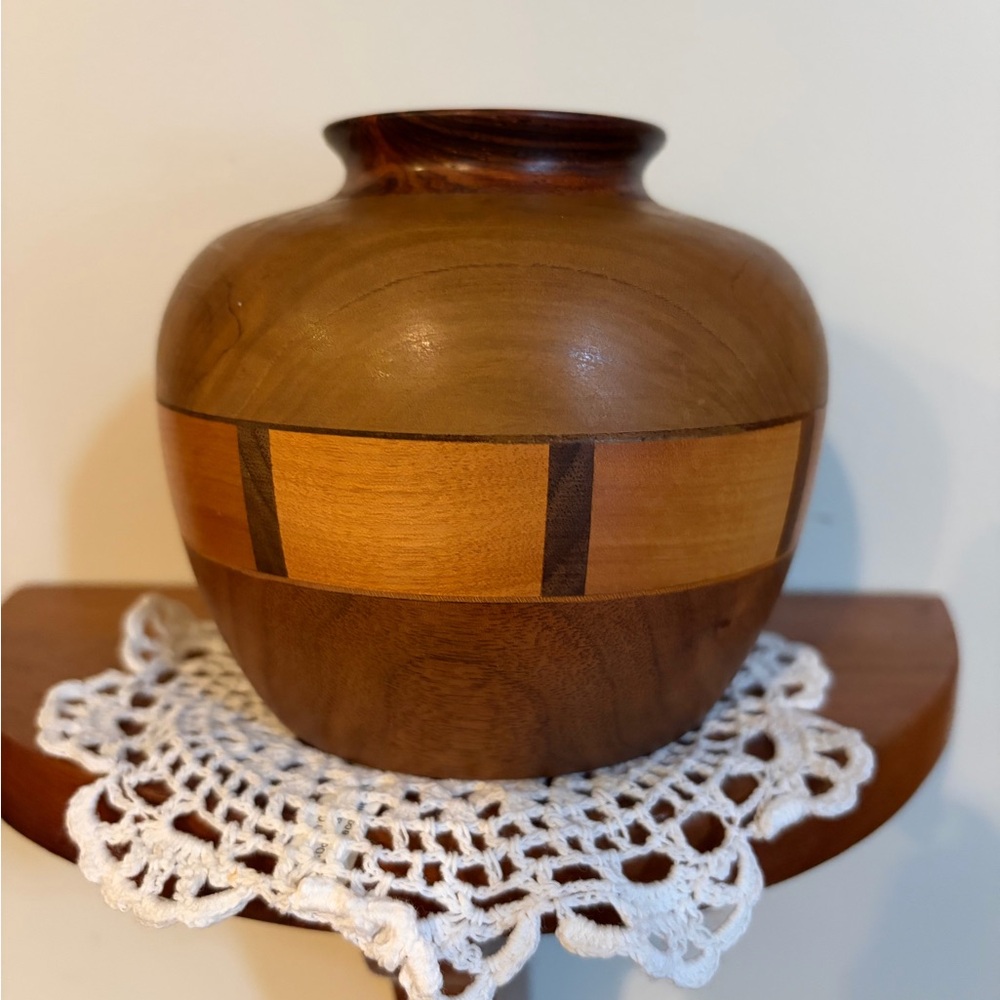 Handcrafted Wooden Vase